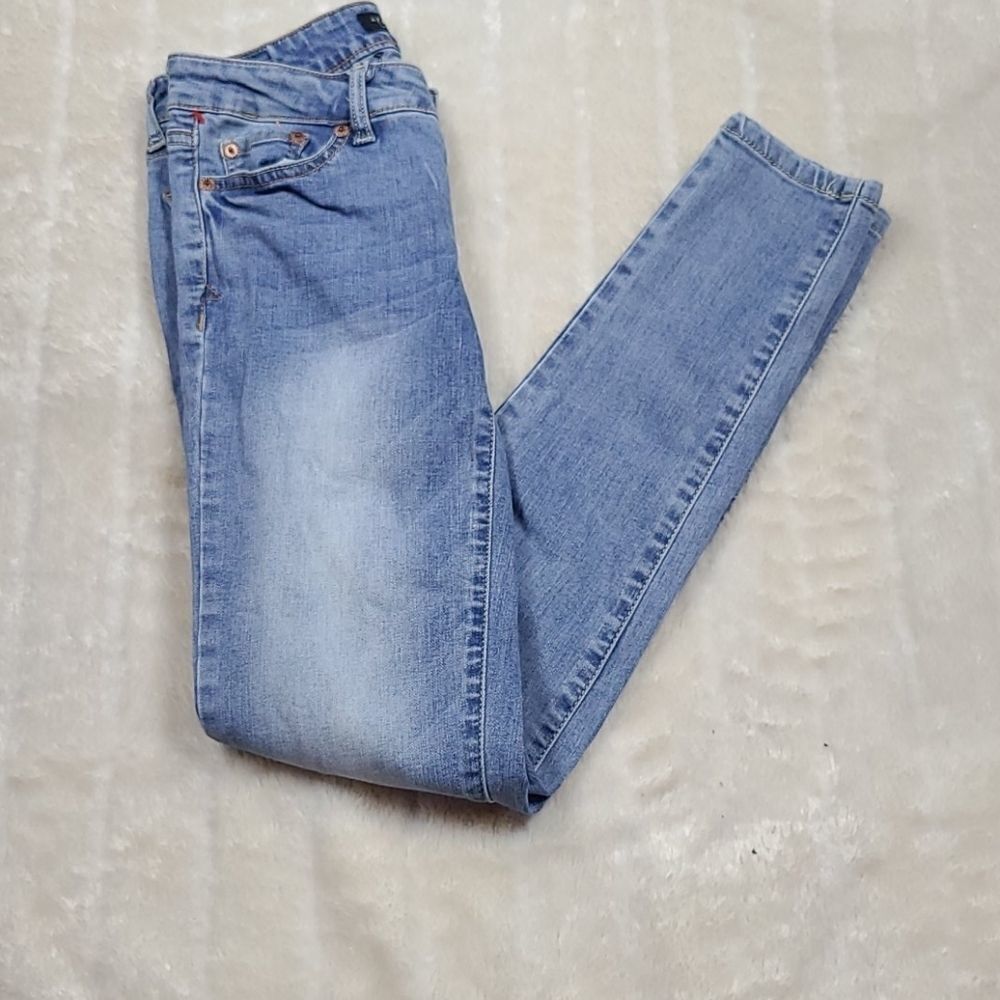 Aeropostale Jegging Jeans Light Wash Skinny Ankle Stretch Denim Size 2 Y2K Chic - Picture 2 of 8